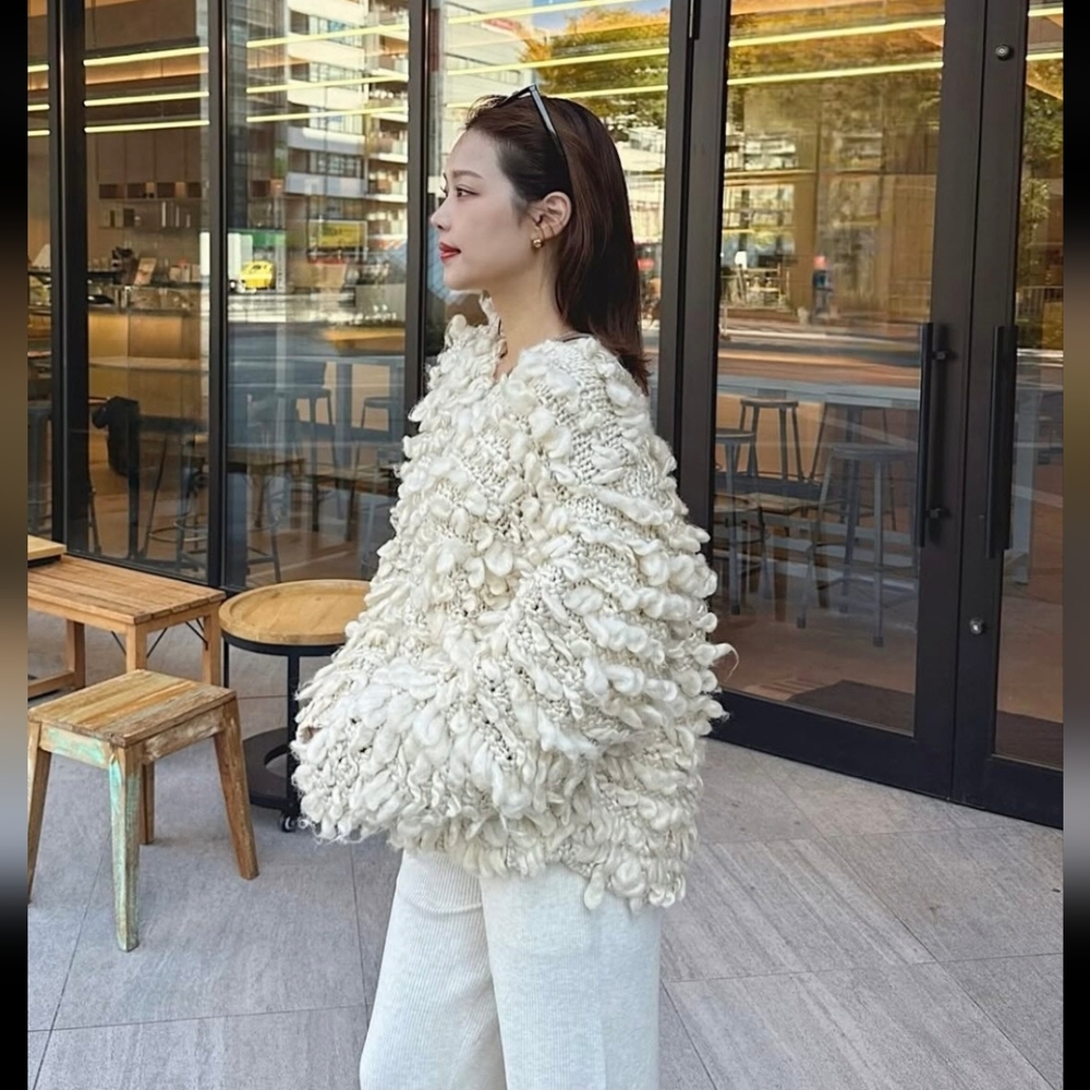 Zara Textured Knit Cardigan SIZE L
